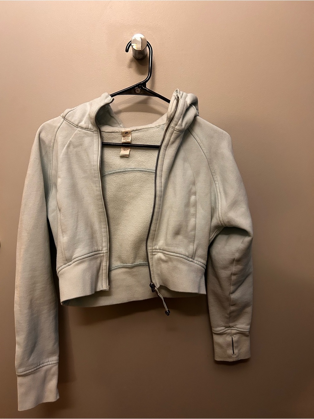 Lululemon cropped scuba hoodie- ice blue